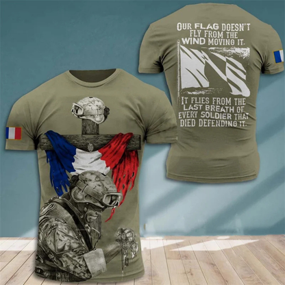 T-shirt Leger Stijl Camouflage voor Heren