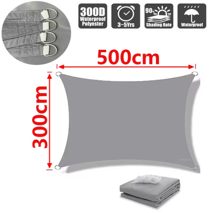 Voile d'ombrage résistant à l'eau en polyester léger