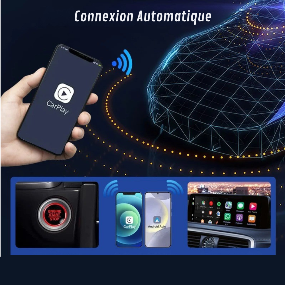 Adaptateur CarPlay USB sans Fil Compact et Pratique