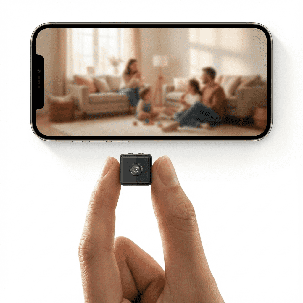 Caméra de Surveillance Intérieure 1080P WiFi Compacte - Santeova