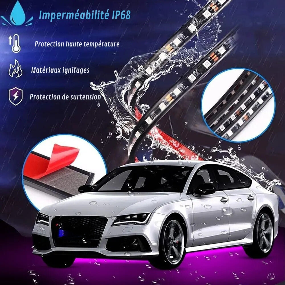 Lampe LED Sous Voiture Design Futuriste