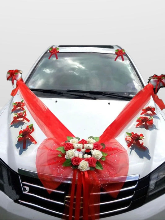 Décoration de Voiture de Mariage Colorée et Amusante - Marcherelle