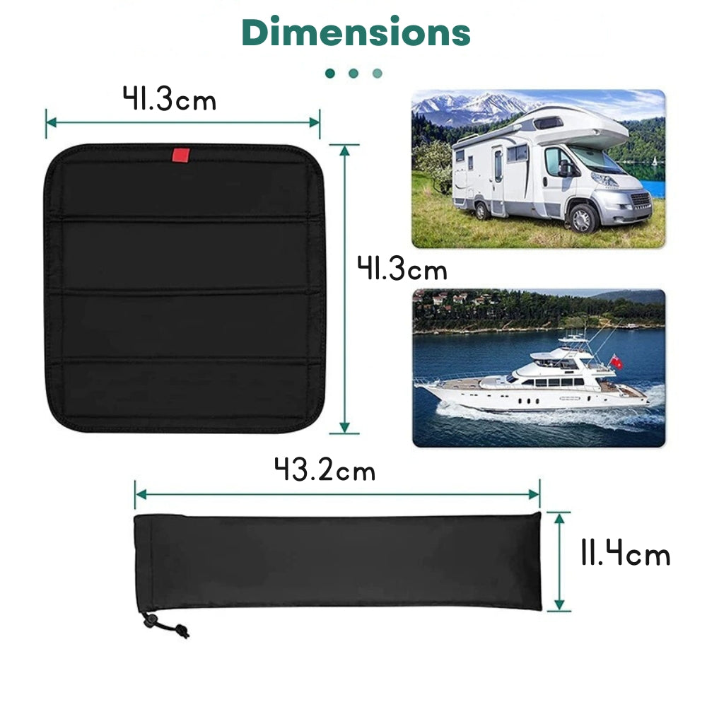 Store de fenêtre pour caravane Roulé et Élégant