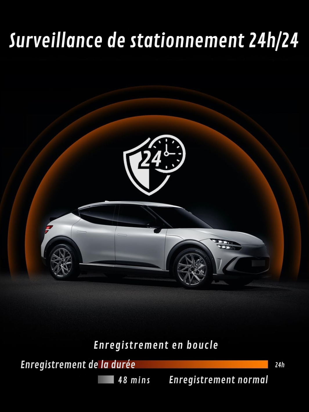 Rétroviseur Caméra 4K Avant/Arrière avec CarPlay et Enregistrement