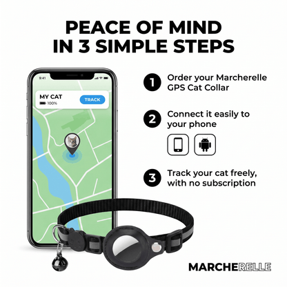 Macherelle™ – GPS Cat Collar No Subscription Required | Compatible with iOS & Android