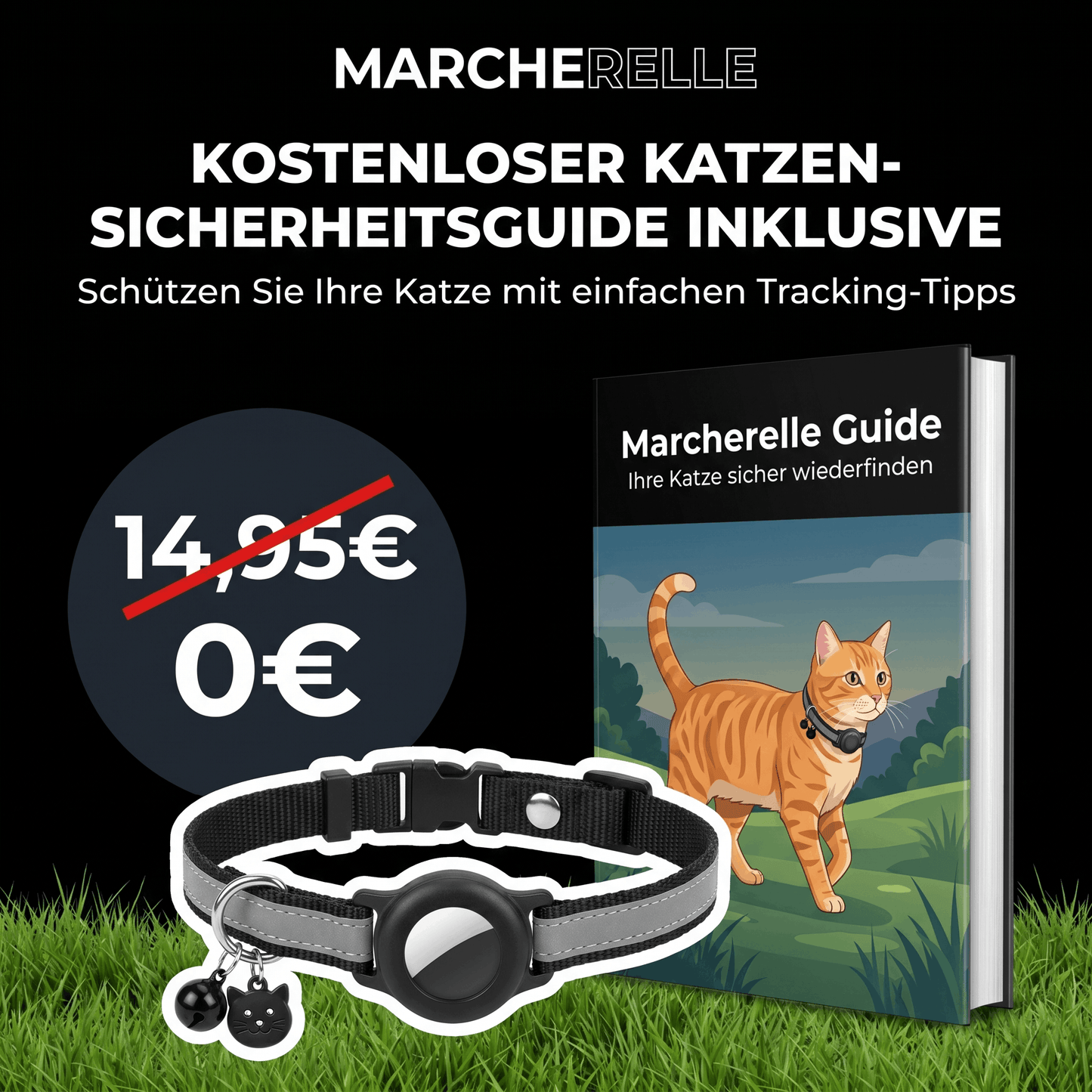 Macherelle™ – GPS-halsband voor katten zonder abonnement | Compatibel met iOS & Android