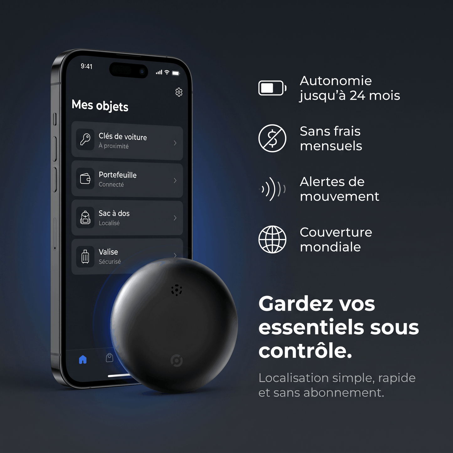 Marcherelle – Traceur GPS Sans Abonnement | Compatible Android & iOS