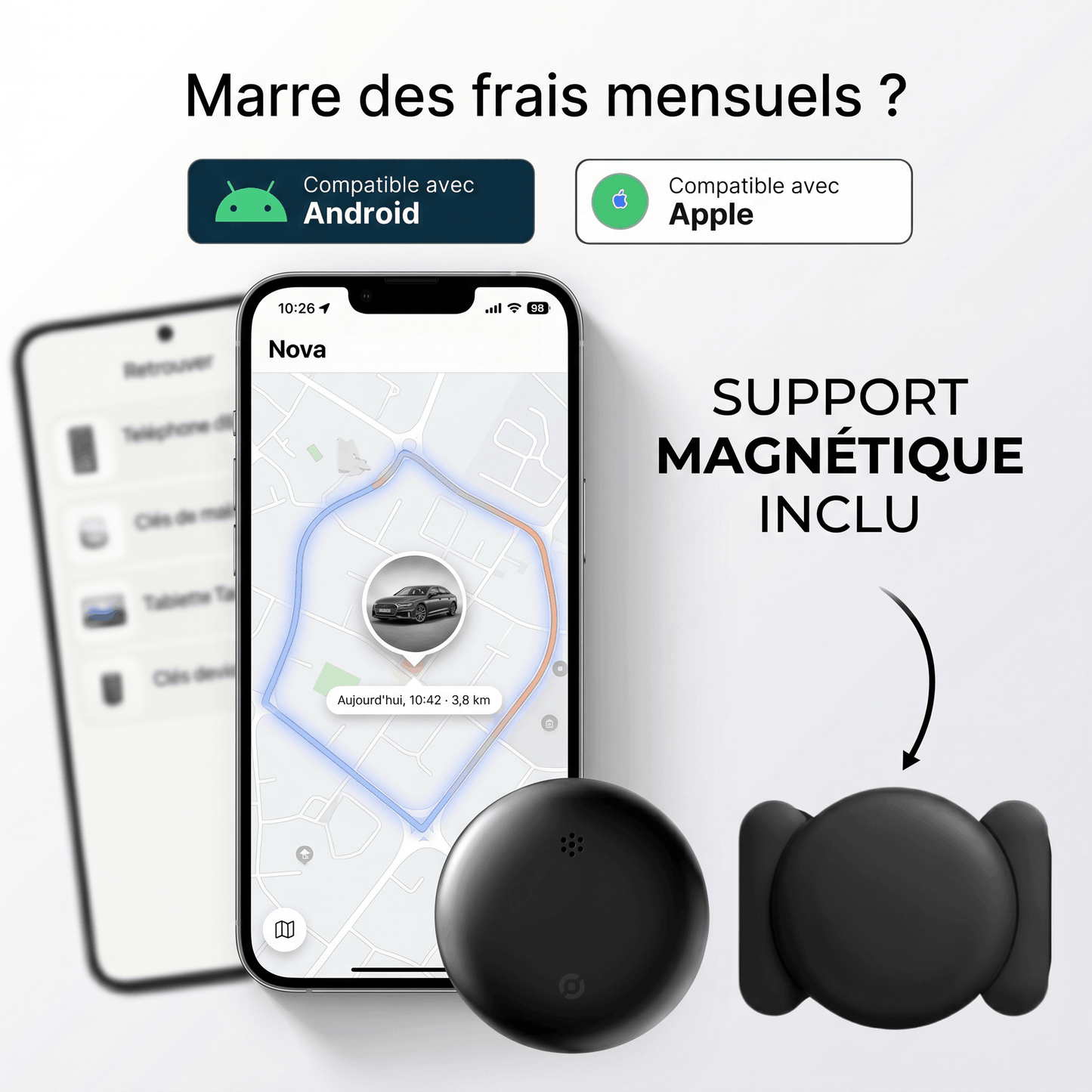 Marcherelle – Traceur GPS Sans Abonnement | Compatible Android & iOS