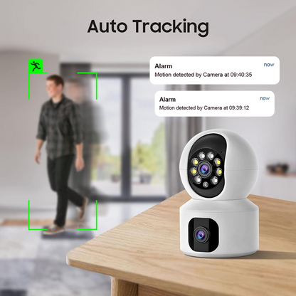 Marcherelle™ – Caméra de Sécurité WiFi Double Objectif Vision HD