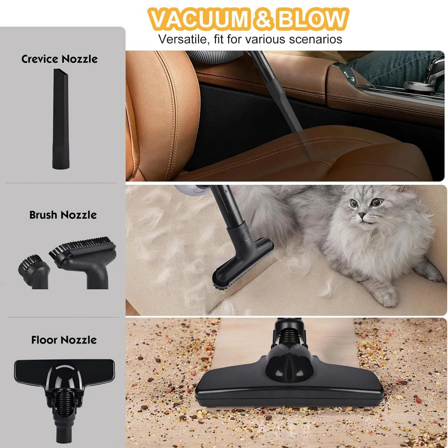 Marcherelle™ – Aspirateur Sans Fil Puissant Pour Nettoyage Polyvalent