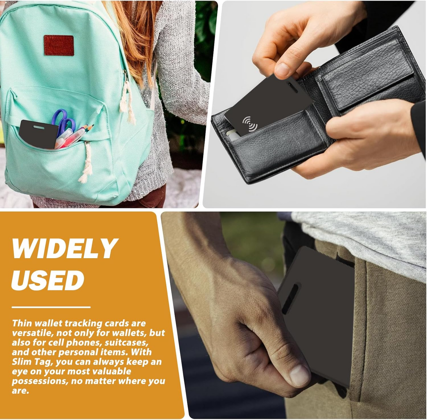 Marcherelle™ – Oplaadbare Portefeuille Volgkaart, Compatibel met Apple Zoek Mijn