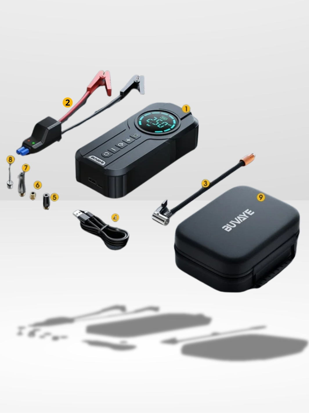 Krachtige en Handige 4-in-1 Multifunctionele Compressor