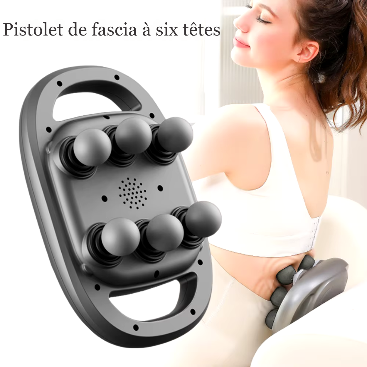Elektrische Massager met 6 Verwisselbare Opzetstukken