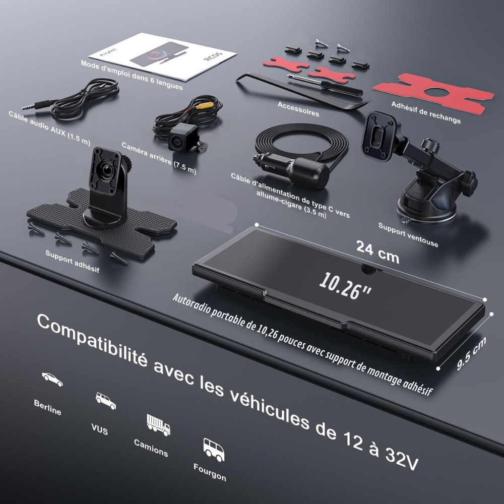 CarPlay Navigatiescherm met Ingebouwde Achteruitrijcamera